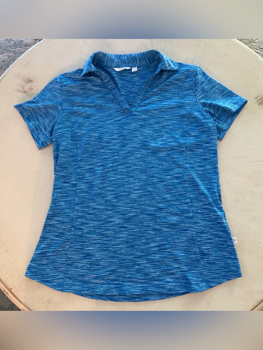 Lady Hagen blue polo short sleeved golf shirt size small